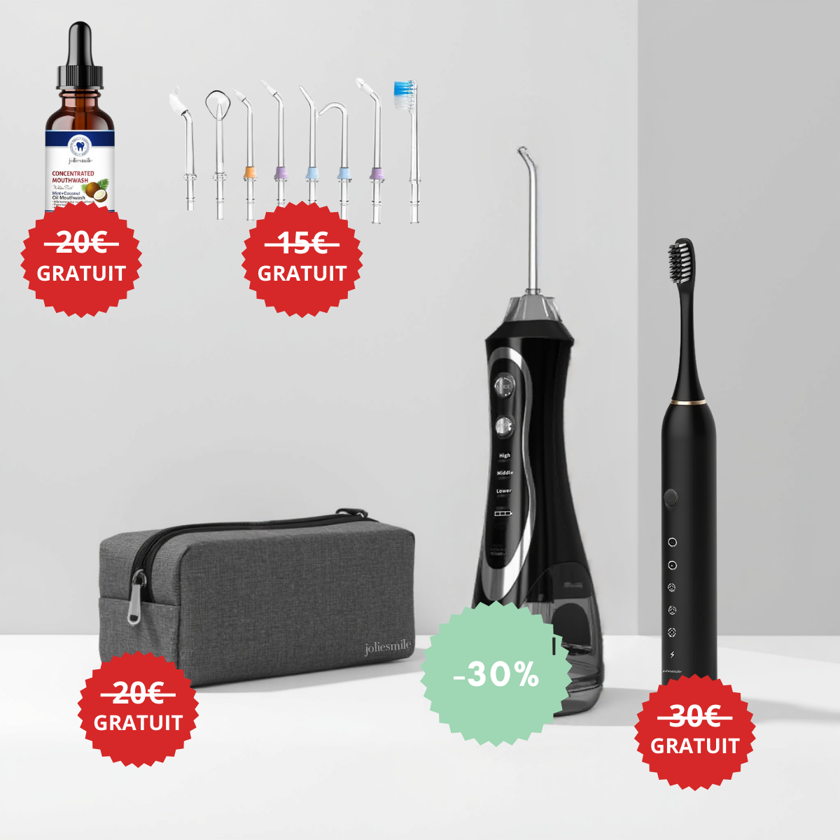 Joliesmile dental hydropulser + 4 gifts